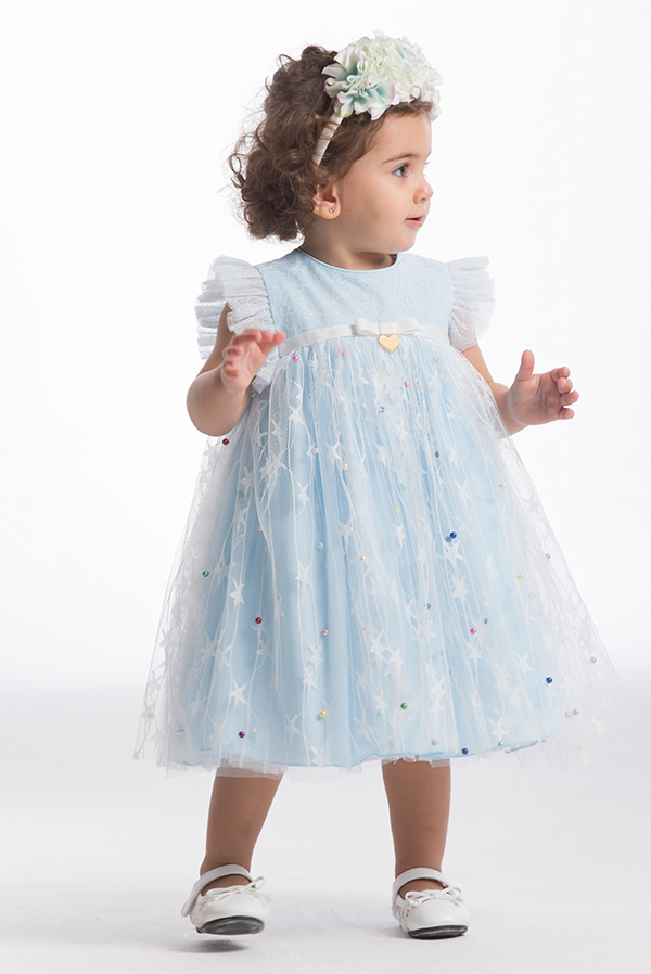 Blue Star Pearl Baby Dress